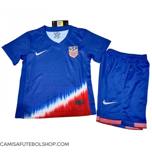 Camisa de time de futebol Estados Unidos Replicas 2º Equipamento Infantil Copa America 2024 Manga Curta (+ Calças curtas)